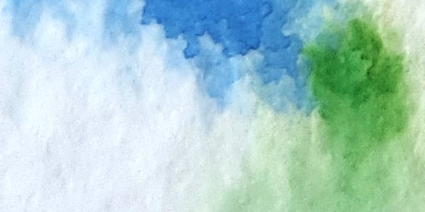 Sat Nam Rasayan Praxis Zürich Aquarell blau-gruen