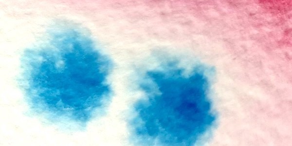 Shiatsu Praxis Zürich Aquarell blau-rot